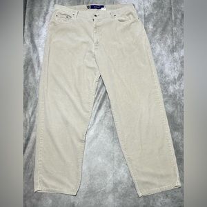 Vintage Levis Silvertab Baggy Jeans Mens 40x30 Corduroy Beige 1996 Made In USA